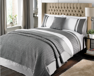 Ordinateur fleur broderie coton rayures hôtel linge de lit pour les hôtels - Product Image 2