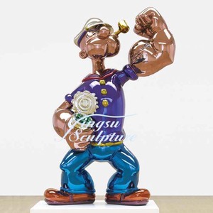 グラスファイバーの有名なデザインアートポパイ像 - Product Image 2