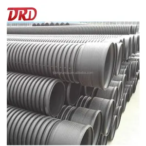 400mm 600mm HDPE tubo corrugado con agujeros de drenaje del suelo