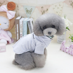 GMTPET Fournisseur chinois en gros Robes pour chiens de luxe sportives et simples S-XXL 100% coton uni noir <span class=keywords><strong>blanc</strong></span> écologique mode pour chiens - Product Image 5
