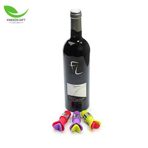 Tapones de silicona para botellas de vino, regalos de navidad ecológicos, con vertedor - Product Image 6
