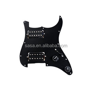 แผ่นปิดกีตาร์สีดำพร้อมปิ๊กอัพ 2 ฮัมบัคเกอร์ สำหรับกีตาร์ <span class=keywords><strong>Strat</strong></span>, ST B-W-B HH012BK - Product Image 2