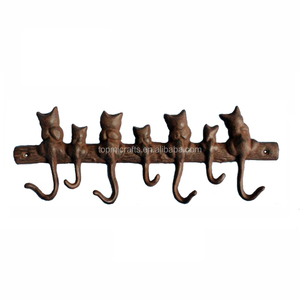 Ventes directes d'usine coulée fer métal chat crochet mural décoratif pour la décoration intérieure - Product Image 1