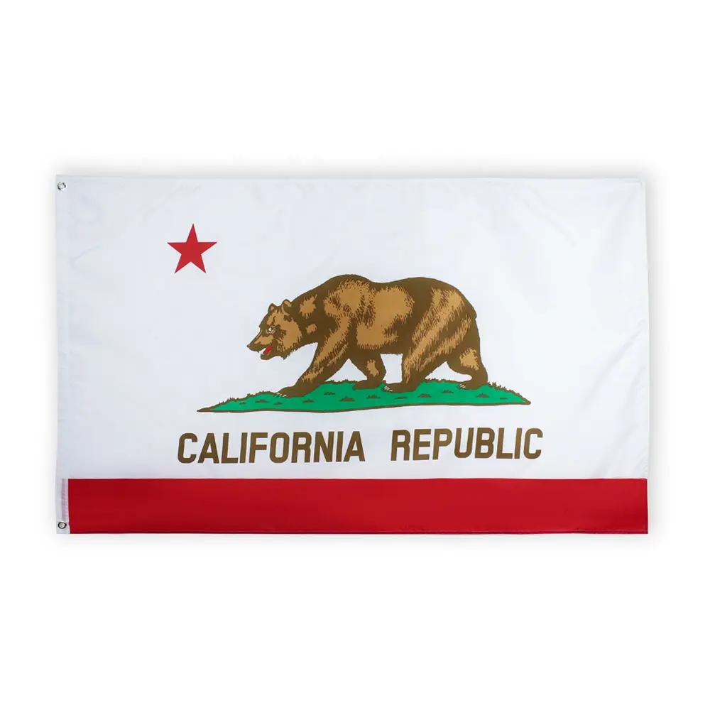 Commercio all'ingrosso Magazzino 3x5 Fts Stampa Calif Orso Bandiera Degli Stati Uniti Di California Repubblica