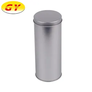 Benutzerdefinierte metall zylinder behälter tee zinn box runde