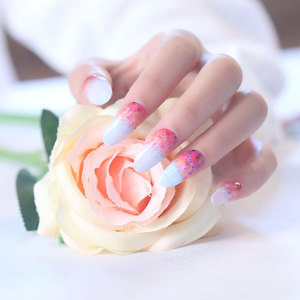 16 stks Real Nagellak Wraps Stickers Patch Folies Art Decals Lijm Easy Apply