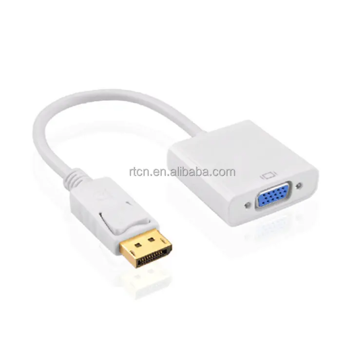 Vision 2021 newest mini displayport 1.4 to HDMI DVI VGA female adapter in white