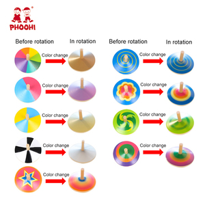 EN STOCK 9 styles toupie <span class=keywords><strong>jouet</strong></span> Coloré divers toupies En Bois Classique en bois jouets pour enfants 3 + - Product Image 3