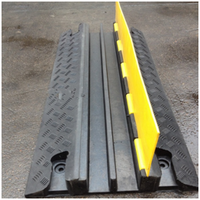 Protector de Cables de Goma de 2 Canales, Rampa para Cables, Protector de Cables Amarillo+Negro, Duradero, Fijo, 900*570*90mm, Modelo YD-B2, Marca YD