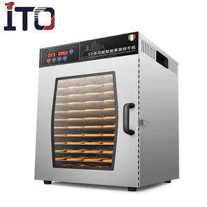 ASQ CH12-secador de acero inoxidable con bandeja de aire caliente para frutas y verduras, deshidratador de alimentos