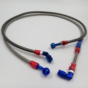 Tuyau <span class=keywords><strong>de</strong></span> <span class=keywords><strong>frein</strong></span> à air en ptfe tressé en acier inoxydable, pour voiture - Product Image 2