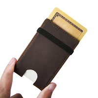 Portefeuille pour hommes RFID Minimalist Slim Front Pocket Card Travel Holder Clip