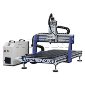 Acctek mini roteador 3d cnc 6090 pequena, máquina de corte, gravura cnc 6012 para madeira, alumínio mdf