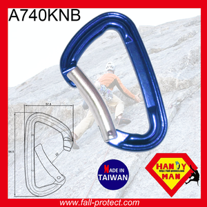 Taiwan 24KN Bent Gate Aluminum Mountain Climbing Carabiner - Product Image 3