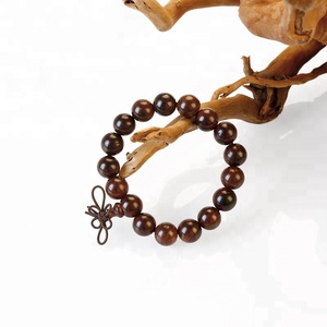 Cat Eye Padauk Hạt Gỗ Vòng Đeo Tay 12Mm Cầu Nguyện Phật Vòng Đeo Tay Cho Người Đàn Ông - Product Image 3