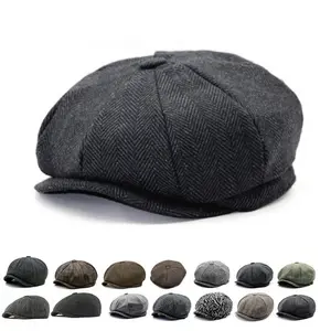 Chapeau d'hiver en feutre de laine gatsby chapeau de lierre casquette gavroche chapeau béret homme vente en gros