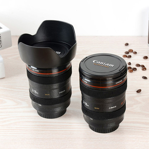 Regalo Promocional de navidad 2016 Lente de la Cámara Creativa China Taza De Café De Plástico <span class=keywords><strong>Con</strong></span> Tapa - Product Image 1