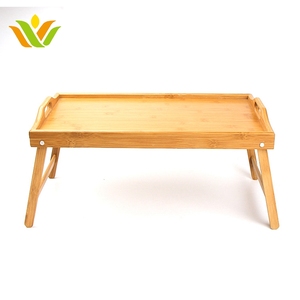 Mesa de centro personalizada Natural, <span class=keywords><strong>bandeja</strong></span> <span class=keywords><strong>plegable</strong></span> de bambú para desayuno - Product Image 2