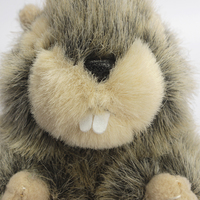 Peluche personnalisée, jouet en peluche, marmotte avec porte-clés