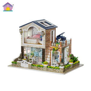 Cute mini Dollhouse DIY madera miniatura casas juguetes para niños educativos - Product Image 2