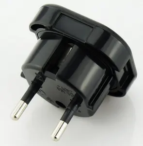 EU to UK Plug Adapter 220v to 110v white black