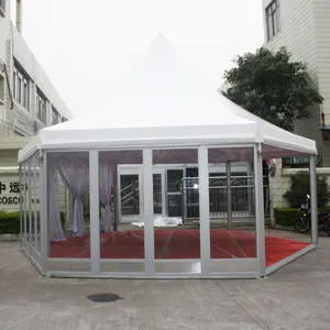 COSCO Tùy Chỉnh Vĩnh Viễn Chống Gió Đám Cưới Chùa Lục Giác Gazebo Lều Với Sàn