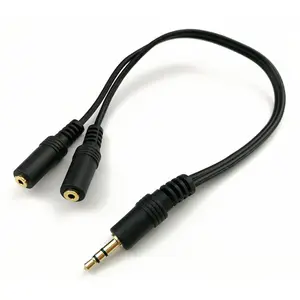 3.5mm stereo male to 2x 3.5mm female audio splitter cable