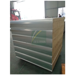 Panneau sandwich en <span class=keywords><strong>laine</strong></span> <span class=keywords><strong>de</strong></span> roche métallique <span class=keywords><strong>de</strong></span> 200 mm <span class=keywords><strong>de</strong></span> qualité supérieure, isolation thermique pour les murs des fours et des entrepôts - Product Image 3