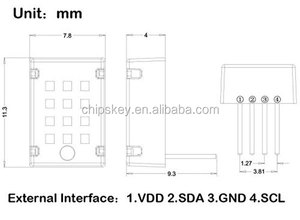 #6014 Módulo de sensor digital AM2321 Alternativa a SHT21 SHT10 SHT11 para kits de medición de temperatura y humedad - Product Image 3