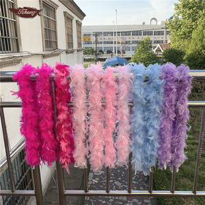 Lông Nhà Máy Bán Buôn 20 Gram 48 inch Màu Hồng Với Màu Trắng Mix Trẻ Em Chandelle Feather Boas - Product Image 2