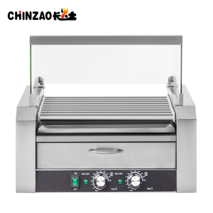 Grill à saucisses en acier inoxydable, 9 rouleaux, Machine à Hot-Dog électrique commerciale avec <span class=keywords><strong>chauffe</strong></span>-chignon, prix d'usine - Product Image 2