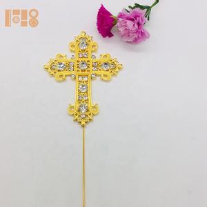 Decoración para Pastel con Cruz Grande, Adorno Brillante con Diamantes para Bautizo, Primera <span class=keywords><strong>Comunión</strong></span> - Product Image 4