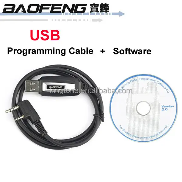 Originale BAOFENG USB Cavo di Programmazione per BAOFENG UV-5R UV-82 888S Radio A Due vie Con CD del Software Del Driver