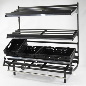Móvil 3 capa estante de metal para frutas y verduras tienda al por menor en línea plataforma - Product Image 1
