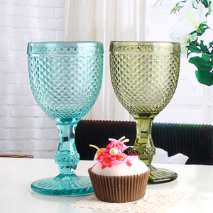 Estilo europeo antiguo de color vintage de cristal copa de vino Copa creativo taza de jugo - Product Image 4