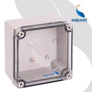 DS-AT-1212-S 125*125*75 PC Clear Cover Junction Box Saip Saipwell IP65 Waterproof Plastic Electrical Weatherproof Boxes