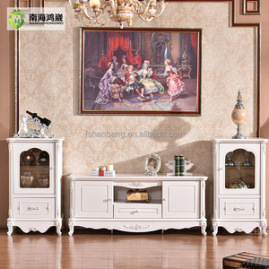 Style Européen classique En Bois Blanc Meuble <span class=keywords><strong>TV</strong></span> - Product Image 2