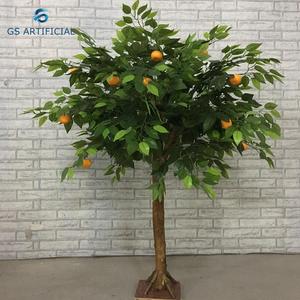 Barato de la fábrica de altura 1,3 m de ancho, 1 m Artificial naranja limón fruta de Mango de plástico árbol MESA CENTRO DE MESA - Product Image 1