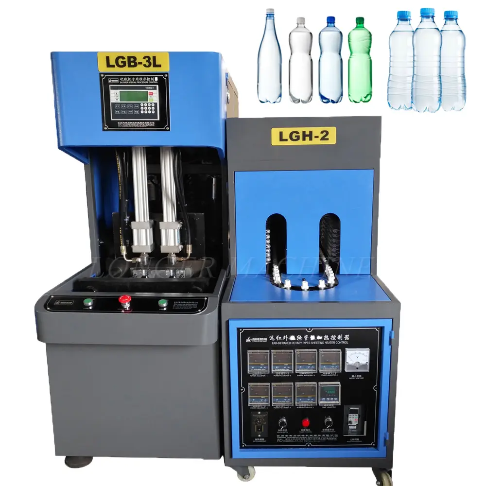 Máquina sopladora Manual de pet que incluye soplador y horno, la producción de 500ML es de 700-1000 piezas/H soplador de botellas de plástico.