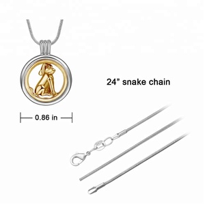 Collar con Difusor de Aceites Esenciales con Tema de Perro, Joyería de Acero Quirúrgico al por Mayor de China - Product Image 2