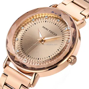 Neues Modell Damen Phantasie Armbanduhren Montre Femme Mode Stahlband Frau Uhr Luxus Japan Movt Frauen Roségold Uhr