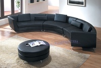 CL23 Nachtclub-Sofa, Leder-Halbrundsofa