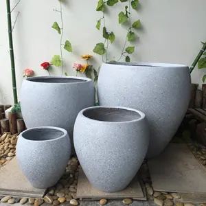 fiber clay garden big pot for garden decoration