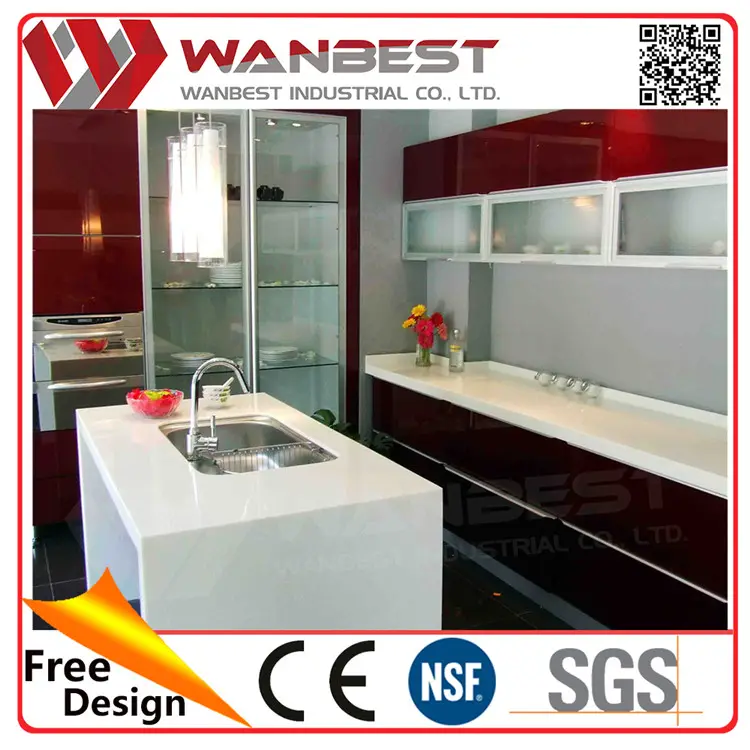 مصانع الصين wanbest الأثاث أثاث المطبخ بار عداد تصاميم الصور