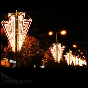 Украшение Toprex, оптовая продажа, высокое качество, светодиодное уличное тематическое освещение, рождественские уличные украшения