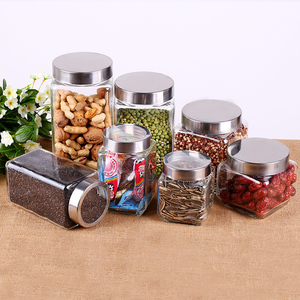 Top Qualité Alimentaire Bocaux de Bonbons En Verre, Grand hermétique <span class=keywords><strong>bocal</strong></span> en verre en <span class=keywords><strong>gros</strong></span> - Product Image 2