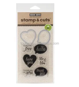 Warna-warni Scrapbooking Kustom Stamp Mati Pemotongan Bening Perangko dan Mati