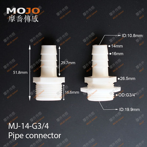 MJ-14-G3/4 Thẳng loại ống 9/16 thép gai để G3/4 chủ đề Bên Ngoài nước phụ kiện ống - Product Image 2