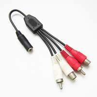 Câble audio 4 en 1, 1 prise jack stéréo femelle 3,5 mm vers 4 câbles séparateurs audio RCA