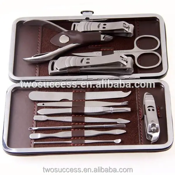 Pflege Mini Größe Schönheit Nagel pflege Maniküre Pediküre Set 12 Stück Clippers Pinzette Nagel haut Kits